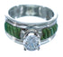 Genuine Sterling Silver Turquoise Cubic Zirconia Wedding Ring Size 6-1/2 LX113207